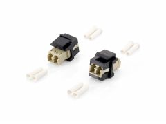 125570 Adaptador Keystone de fibra óptica, LC Duplex, 8 piezas/juego