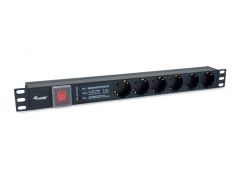 333317 6-Outlet German Power Distribution Unit, with Surge Protection, Integrated line fitler