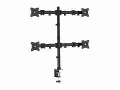 650117 Staffa di montaggio da scrivania articolata per quattro monitor da 13"-27"