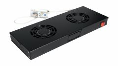 EQUIP COOLING FANS 19', 1U, 2FANS, RAL9005 BLACK