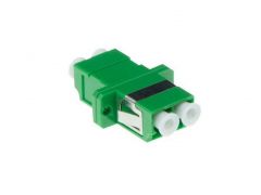 156147 LC/APC duplex ceramic coupling SM, green with clip and flange, incl. screws