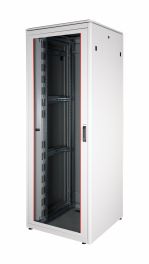 Equip Dynamic Flex 19" Freistehender Serverschrank, 47HE, 800x800mm, mit Glastür, abnehmbare und abschließbare Paneele, montiert, RAL7035 Grau