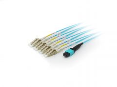 25556707 MTP/LC Trunk Fiber Optic Patch Cable, OM4, 15m