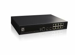 GEP-1061 10-Port L2 Managed Gigabit PoE Switch, 2 x Gigabit SFP, 8 PoE+ Outputs, 180W PoE Power Budget