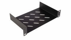 EQUIP FIXED SHELF 10', 1U, 150MM, BLACK
