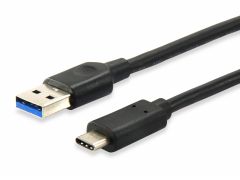 128343 USB 3.2 Gen 1 C to A Cable, 0.25m, 5Gbps, Black