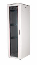 Equip Dynamic Flex 19" Free Standing Server Cabinet, 42U, 600x800mm, with Glass Door, Removable and Lockable Panels, Assembled, RAL7035 Grey