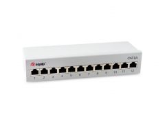  326522 12-Port Cat.6A Desktop-Abgeschirmtes Patchpanel, Hellgrau