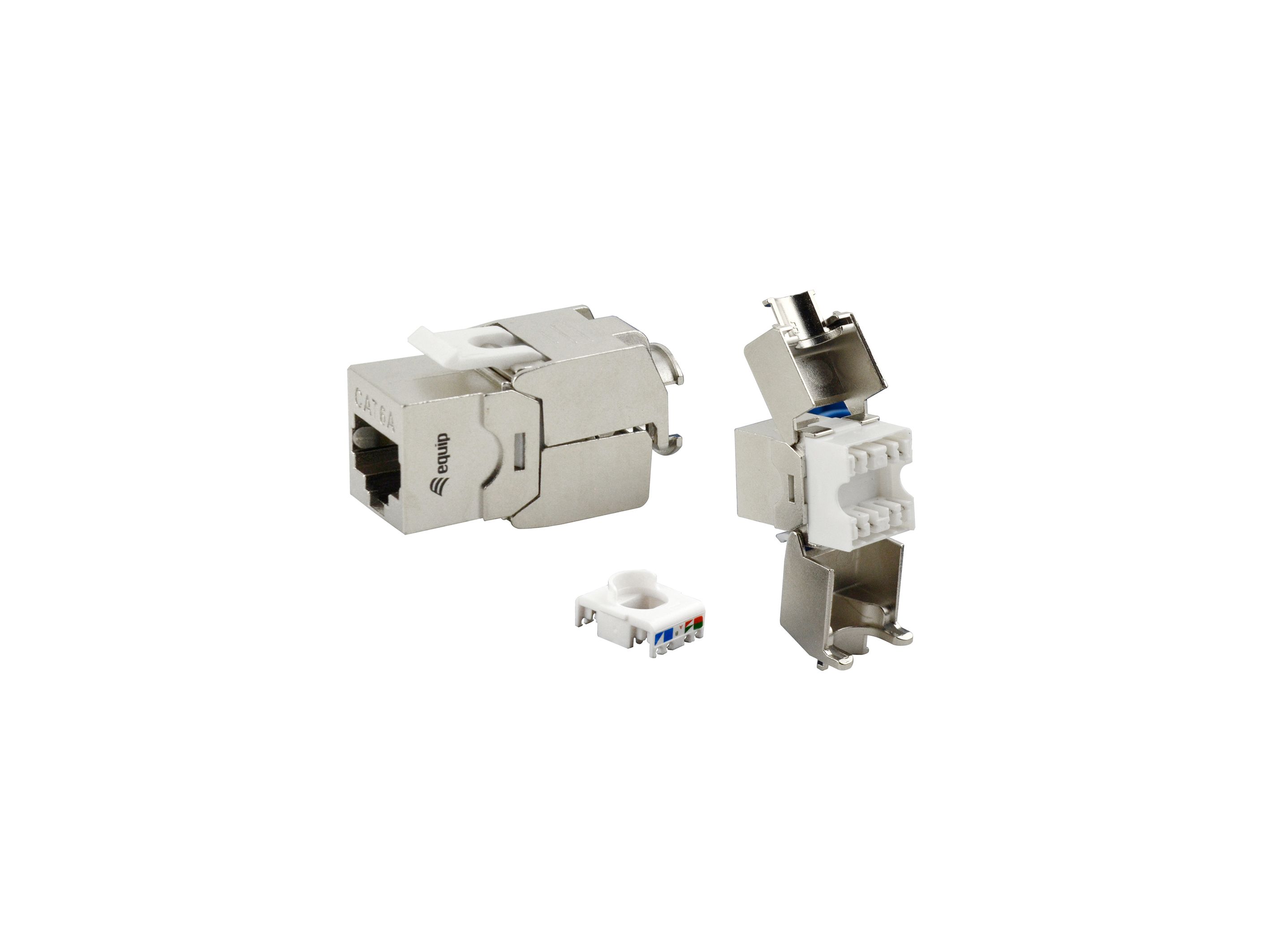 Cat.6A Keystone Module Jack / Shielded, 10Gbit, Toolfree - Equip 767222